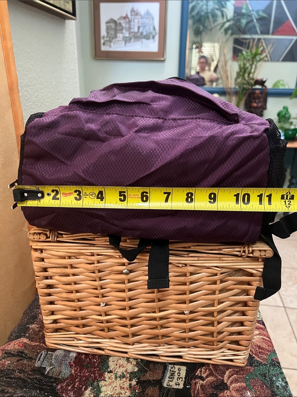 The North Face Purple Daypack Packable Backpack lightweight with Mesh Side Pocke - Picture 6 of 9